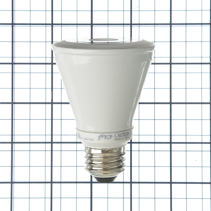TCP 7W LED PAR20 50W Equivalent Dimmable Spot 2700K 600Lm 80 CRI 15 Degree Beam Angle 120V (L7P20D2527KSP)