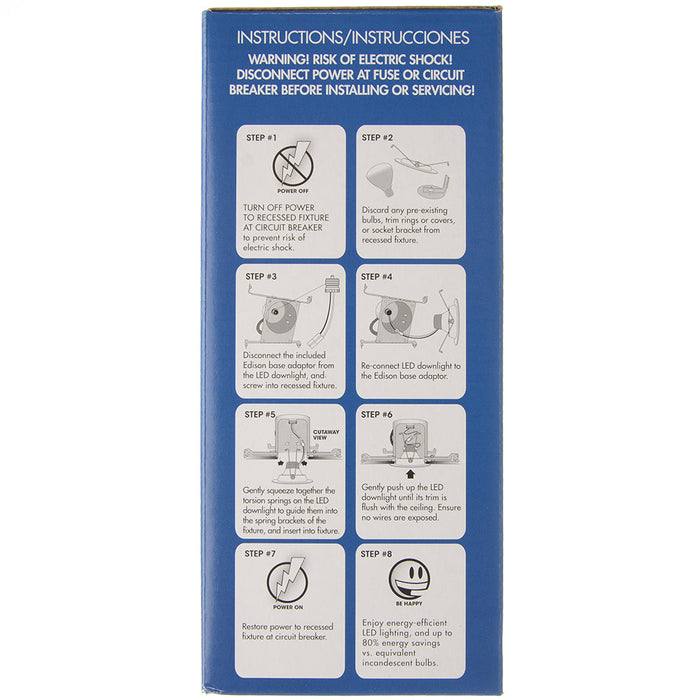 TCP LED Downlight DR56 10.5W L 3000K 850Lm E26 Base Suitable For Damp Locations Dimmable (L85DR56D3530KCQ)