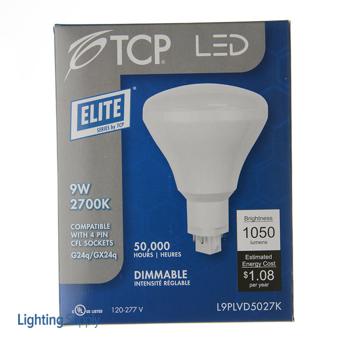 TCP LED 9W PL Vertical BR30 Dimmable 2700K (L9PLVD5027K)