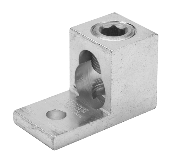 Penn Union Aluminum Dual Rated Lug One Hole Tongue With Locking Tab 1/0 AWG-300 kcmil (LA7502CNDLT)
