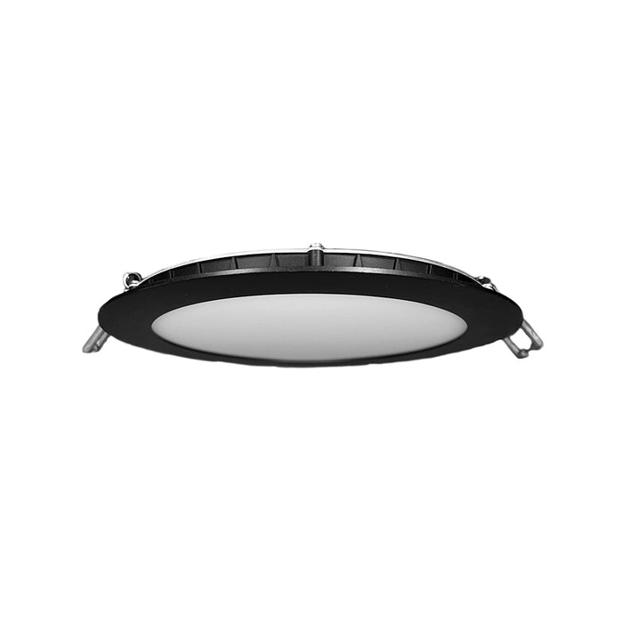 Lotus LED Lights 6 Inch Round Economy 15W LED CCT Selectable 2700K/3000K/3500K/4000K/5000K Black Up To 1000Lm Air-Tight 90 CRI (LE6R-5CCT-BK)
