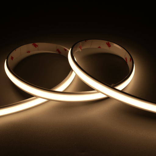 Lotus LED Lights High Output LED Strip 24VDC 3000K 5.8W Per Foot 90 CRI Waterproof IP67 16 Foot Length 1/2 Inch [12 mm] Width (LBL-24HO-30K-IP67-16FT)