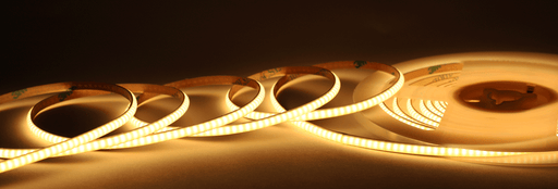 Lotus LED Lights COB LED Tape Flexible Strip Indoor 24V DC 3000K 1.5W Per Foot 120Lm Per Foot 16.4 Foot IP20 4Mm 90 CRI (LBL-COB-384-24V-4MM-30K-16FT-IP20)