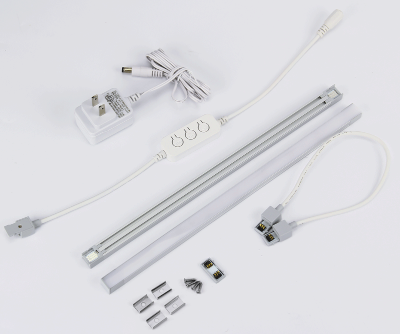 Lotus LED Lights LED Under Cabinet Bars Kit - [4] Linkable 12 Inch Bars CCT Selectable 2700K/3000K/3500K/4000K/5000K 90 CRI (LBL-UCB-4-5CCT-ND)