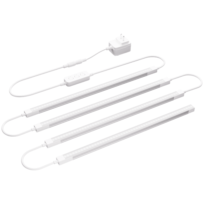 Lotus LED Lights LED Under Cabinet Bars Kit - [4] Linkable 12 Inch Bars CCT Selectable 2700K/3000K/3500K/4000K/5000K 90 CRI (LBL-UCB-4-5CCT-ND)