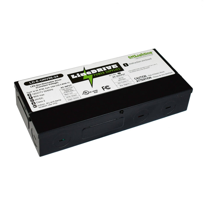 GM Lighting LineDRIVE Electronic LED Non-Dimmable Power Supply 24VDC 96W 120V Or 277V Class 2 (LD-E-UNV96-24)