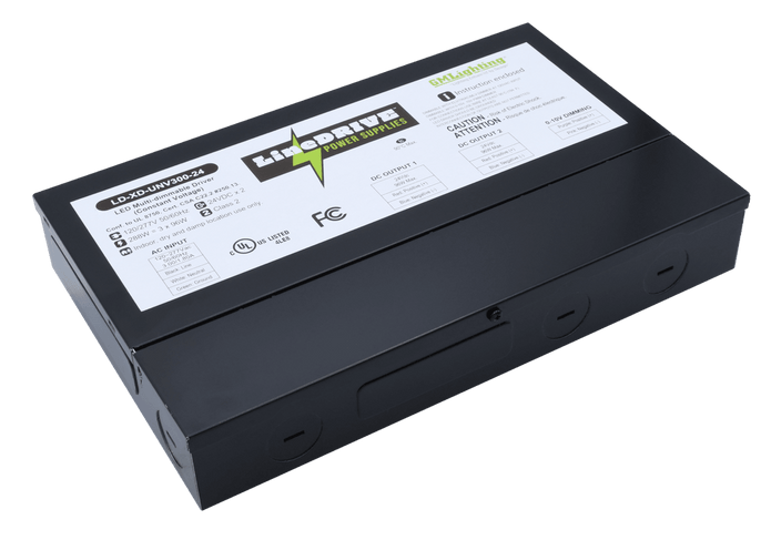 GML LD-XD-UNV300-24 300W LINE DRIVE 24V 120/277V POWER SUPPLY (3X96W) ELV/MLV/0-10V DIMMING