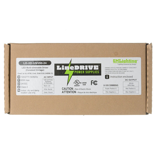 GM Lighting LineDRIVE XD 24VDC Electronic LED Multi-Dimmable Power Supply 60W 120V Or 277V Class 2 Multi-Dimmable (LD-XD-UNV60-24)