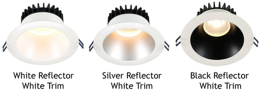 Lotus LED Lights 6 Inch Round Deep Regressed 18W White Reflector/Trim 3000K 38 Degree 1550Lm Type IC Airtight Wet Locations 90 CRI (LD6R-30K-WR-WT)