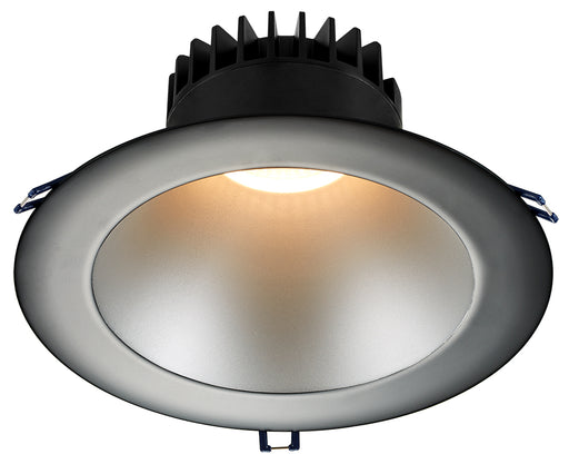 Lotus LED Lights 8 Inch Round Deep Regressed 18W Silver Reflector-Black Trim 4000K 38 Degree 1650Lm Type IC Airtight Wet Locations 90 CRI (LD8R-40K-SR-BT)