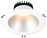 Lotus LED Lights 8 Inch Round Deep Regressed 18W Silver Reflector-White Trim 4000K 38 Degree 1650Lm Type IC Airtight Wet Locations 90 CRI (LD8R-40K-SR-WT)