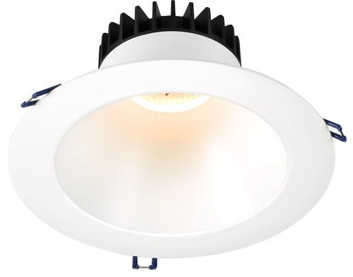 Lotus LED Lights 8 Inch Round Deep Regressed High Output 30W White Reflector/Trim 3000K 38 Degree 2700Lm Type IC Airtight Wet Locations 90 CRI (LD8R-30K-HO-WR-WT)