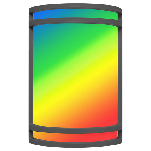 Westgate Manufacturing 7 Inch Indoor/Outdoor Wall Sconce 15W CCT Selectable 2700K/3000K/3500K/4000K/5000K And RGB 980Lm 120V WG App Or Remote Control Black (LDS-RGBW-BK)