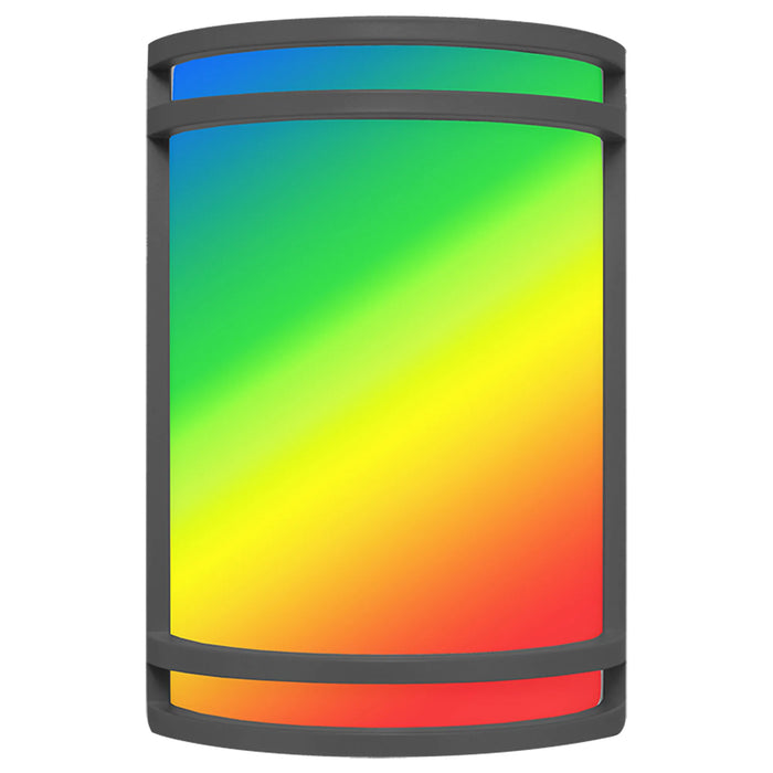 Westgate Manufacturing 7 Inch Indoor/Outdoor Wall Sconce 15W CCT Selectable 2700K/3000K/3500K/4000K/5000K And RGB 980Lm 120V WG App Or Remote Control Black (LDS-RGBW-BK)