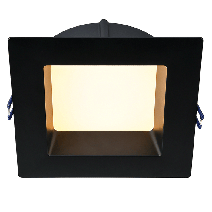 Lotus LED Lights 6 Inch Square Deep Regressed ECO 14.5W LED CCT Selectable 2700K/3000K/3500K/4000K/5000K Black 760Lm 90 CRI (LE6SR-5CCT-BK)