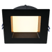 Lotus LED Lights 6 Inch Square Deep Regressed ECO 14.5W LED CCT Selectable 2700K/3000K/3500K/4000K/5000K Black 760Lm 90 CRI (LE6SR-5CCT-BK)