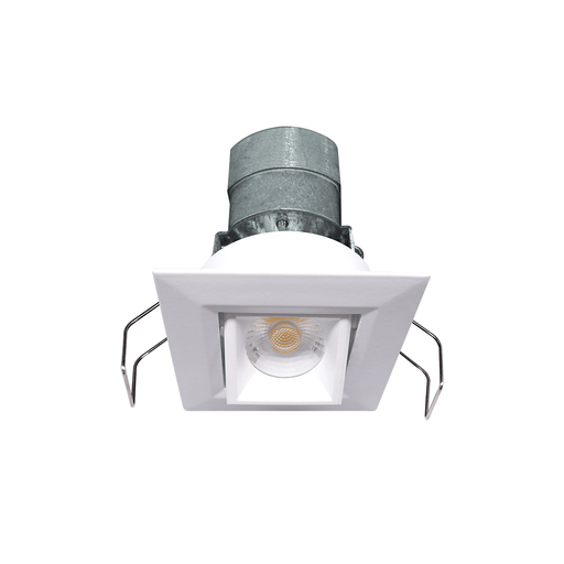 Lotus LED Lights 2 Inch Square Gimbal Mini Recessed LED White 24V AC/DC 6W 3000K 480Lm 38 Degree 90 CRI (LED-1-S6W-30K-WH-24V-G-SQ)