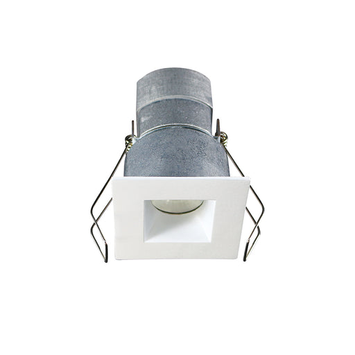 Lotus LED Lights 2 Inch Mini Recessed LED Square White 1/4 Inch Wide Trim 24V AC/DC 6W 3000K 480Lm 38 Degree Air Tight 90 CRI (LED-1-S6W-30K-T1-12WD-S-WH)