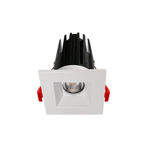 Lotus LED Lights 2 Inch Recessed LED 7W CCT Selectable 2700K/3000K/3500K/4000K/5000K 480Lm 120V Square White 38 Degree Type IC Air Tight Wet Location 90 CRI (LED-1-S7W-5CCT-1SRWH)