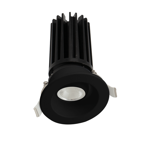 Lotus LED Lights 2 Inch Round Gimbal Black 11W LED Dim To Warm 3000-1800K 38 Degree Type IC Wet Location Air-Tight 90 CRI (LED-2-S11W-DTW-BK-EY)