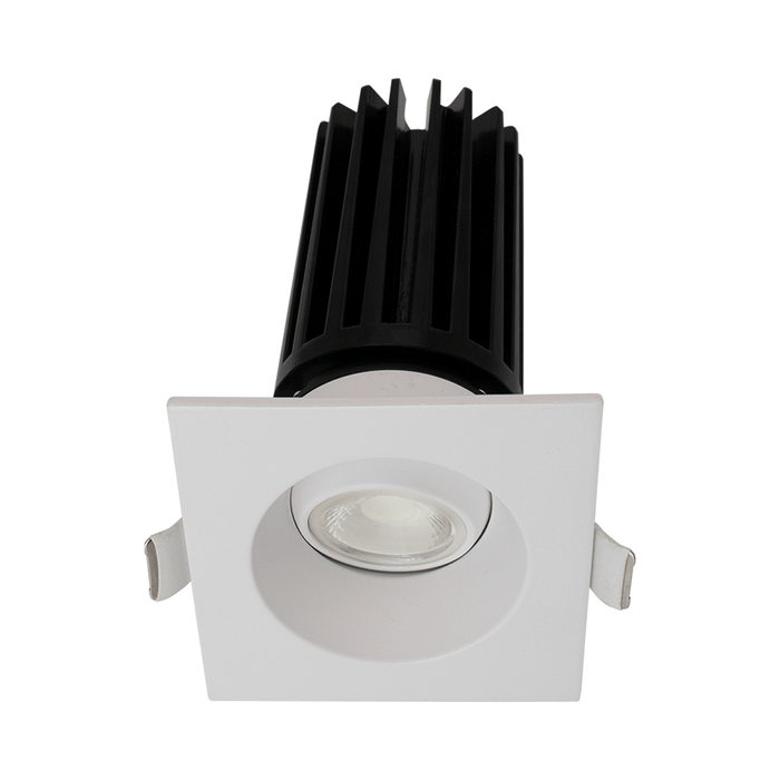 Lotus LED Lights 2 Inch Square Gimbal White 11W LED CCT Selectable 2700K/3000K/3500K/4000K/5000K 800-1000Lm 38 Degree Air-Tight 90 CRI (LED-2-S11W-5CCT-WH-EY-SQ)
