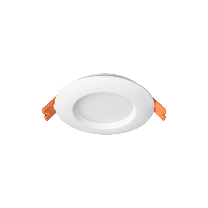 Lotus LED Lights 3 Inch Round Baffle Budget LED 6W CCT Selectable 2700K/3000K/3500K/4000K/5000K White 400Lm Type IC Air-Tight (LED-3-S6W-5CCT-WH-BA)