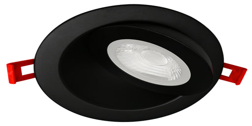 Lotus LED Lights 4 Inch Round Floating Gimbal Recessed LED 9W 5CCT 2700K To 5000K Black 740-855Lm Airtight (LED-4-S9W-5CCT-FG-BK)