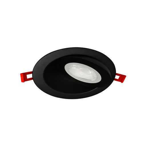 Lotus LED Lights 4 Inch Round Black Floating Gimbal RGB And Tunable White Smart WiFi Plus Bluetooth LED Air Tight (ADS4FGSTRGBCW-BK)