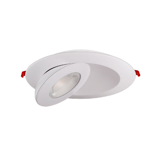 Lotus LED Lights 6 Inch Round Floating Gimbal Recessed LED 15W 3000K White 1520Lm Type IC Air-Tight Energy Star (LED-6-S15W-3K-FG-WH)