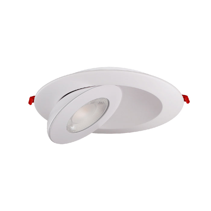 Lotus LED Lights 6 Inch Round Floating Gimbal Recessed LED 15W 3000K White 1520Lm Type IC Air-Tight Energy Star (LED-6-S15W-3K-FG-WH)