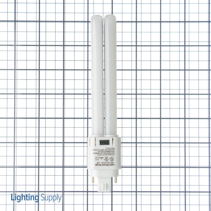 Light Efficient Design PL LED 10W G24Q 4-Pin Generation 2 Universal Electronic Ballast Compatible 2700K (LED-7330-27K-G2)