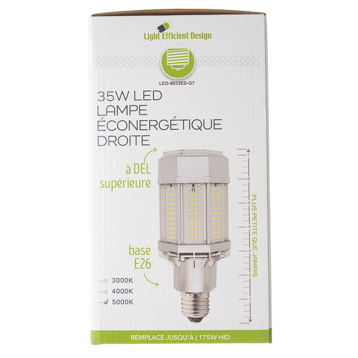 Light Efficient Design 35W Post Top Retrofit Lamp Replaces Up To 175W HID E26 Base 5000K 120-277V 80 CRI (LED-8033E50D-G7)