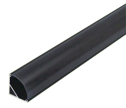 GM Lighting Extruded 4 Foot Angled Channel With Snap-On Frosted Lens And Screws Black (LED-CHL-45-MINI-B)