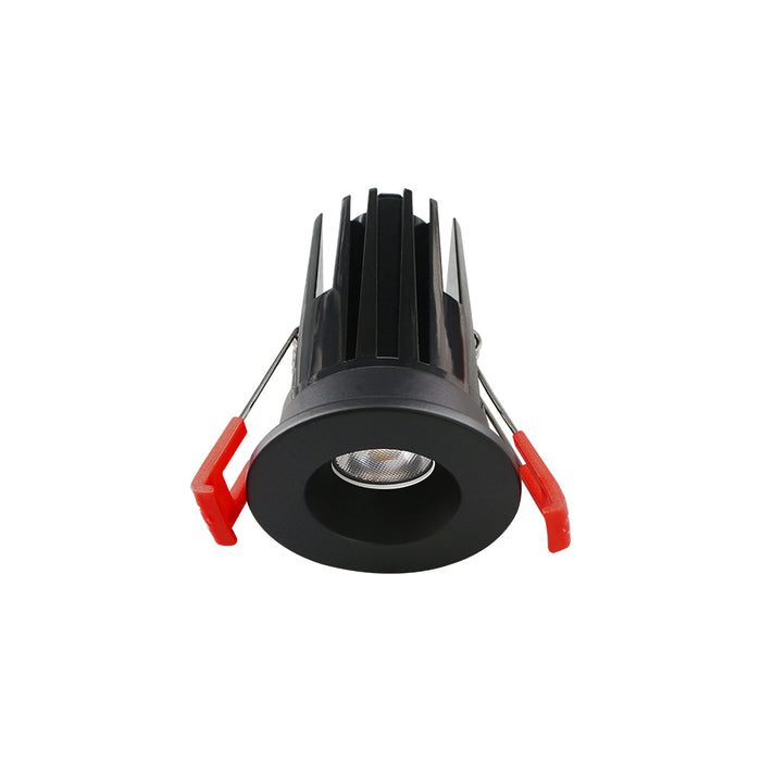 Lotus LED Lights 2 Inch Recessed LED 7W CCT Selectable 2700K/3000K/3500K/4000K/5000K 480Lm 120V Round Black 38 Degree Air Tight 90 CRI (LED-1-S7W-5CCT-1RRBK)