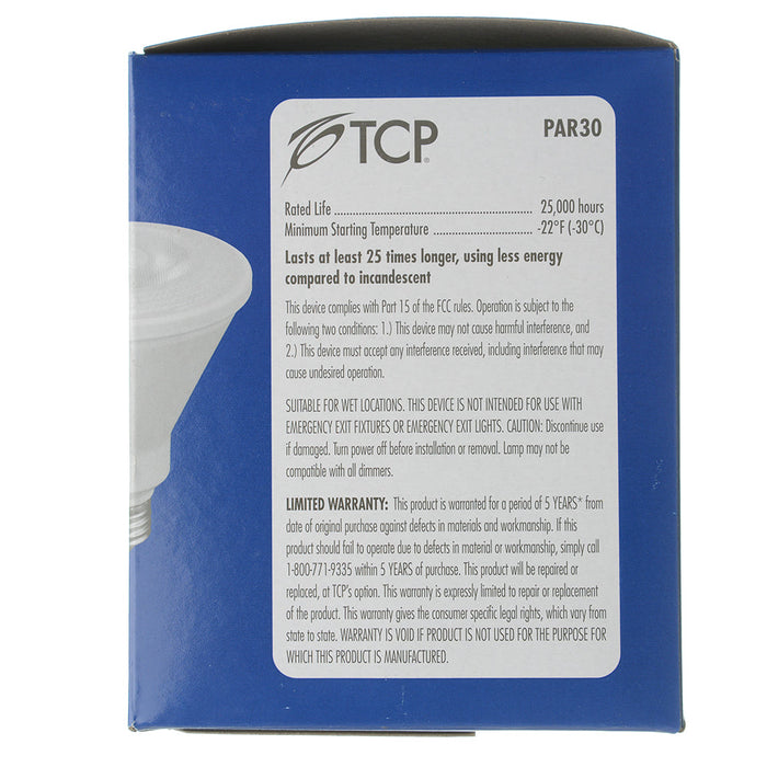 TCP LED 12W PAR30 Dimmable 2400K Narrow Flood (LED12P30D24KNFL)