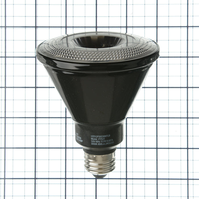 TCP LED 12W PAR30 Dimmable 3000K Flood Black (LED12P30D30KFLB)