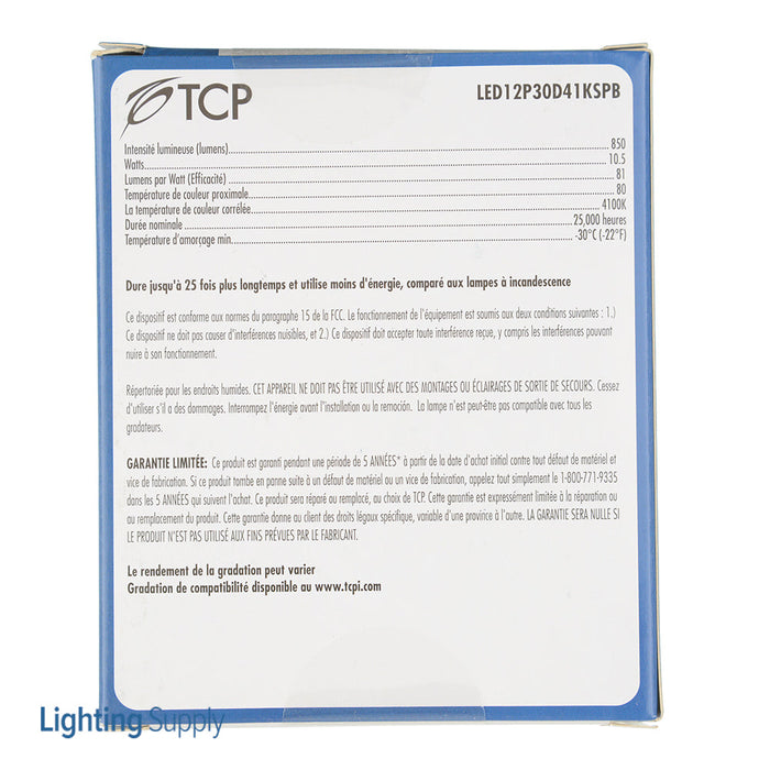 TCP LED 12W PAR30 Dimmable 4100K Spot Black (LED12P30D41KSPB)
