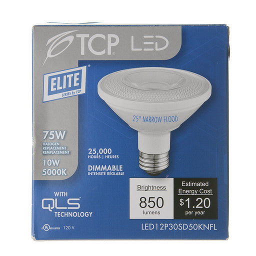 TCP LED 12W PAR30 Short Neck Dimmable 5000K Narrow Flood (LED12P30SD50KNFL)