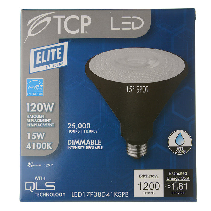 TCP LED 17W P38 Dimmable Spot Black 4100K (LED17P38D41KSPB)