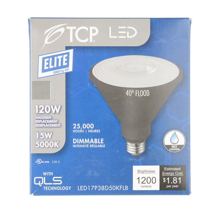 TCP LED 17W P38 Dimmable 5000K Flood Black (LED17P38D50KFLB)
