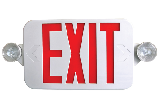 TCP LED Low Profile Combination Emergency Exit Sign Red/Green Selectable White Housing (LED20788)