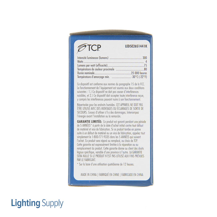 TCP LED 5W S14 Non-Dimmable 4100K E26 (LED5E26S1441K)