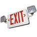 Best Lighting Products LED Exit And Emergency Thermoplastic Combination Red Letters White Housing (LEDCXTEU2RW-HL)