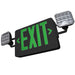 Best Lighting Products All LED Exit/Emergency Thermoplastic Combo Green Letters Black Housing Remote Capacity Self-Diagnostics High Lumen Lamp Heads No Custom Wording (LEDCXTEU2GBRCSDT-HL-USA)