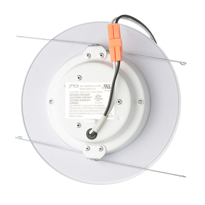 TCP 5/6 Inch Flat Face LED Retrofit Downlight 14W 4100K 1100Lm 80 CRI 120V 100 Degree Beam Angle White (LEDDR56FL41KCQ)