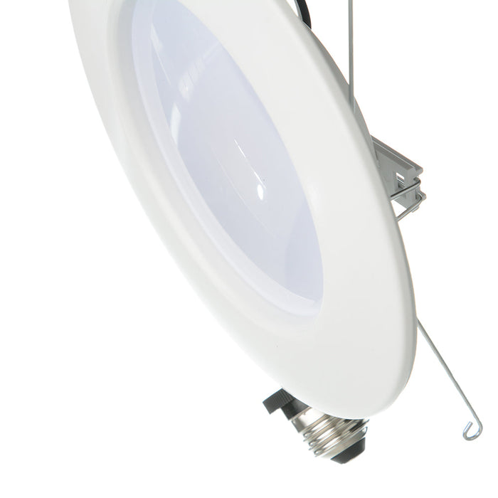 TCP 16W 5/6 Inch LED Recessed Flat Retrofit Downlight CCT Selectable 2700K/3000K/3500K/4000K/5000K 120V 80 CRI White (LEDDR56FLCCT5)