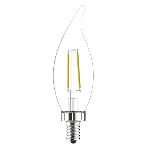 GE LED4DFCAM-C/927 3.5W LED Candle CA/B Lamp 120V 300Lm 2700K 90 CRI Dimmable E26 Base Clear Bent Tip (93311960)