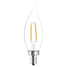 GE LED4DFCAM-C/927 3.5W LED Candle CA/B Lamp 120V 300Lm 2700K 90 CRI Dimmable E26 Base Clear Bent Tip (93311960)