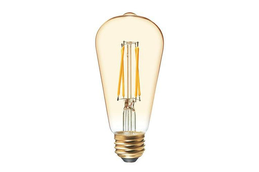 GE LED5DFST19-C-VTG LED 5.5W Vintage Style ST19 Lamp 120V 400Lm 2150K 90 CRI Dimmable E26 Base Clear Amber (93311890)