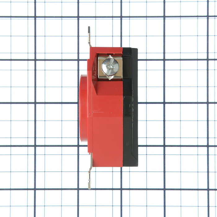 Leviton 20A 125V NEMA L5-20R 2P 3W Flush Mount Locking Receptacle Industrial Grade Grounding V-0-MAX Red (2310-R)